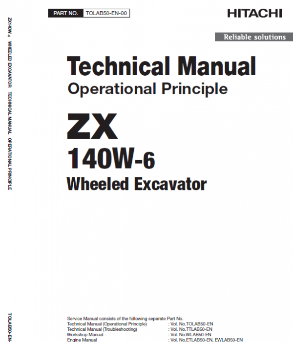 Hitachi Zx140-3 And Zx140-6 Excavator Service Manual