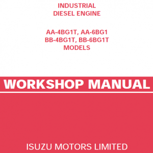 Isuzu Aa-4bg1t, Aa-6bg1, Bb-4bg1t And Bb-6bg1t Engines Service Manual