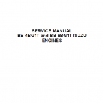 Isuzu Aa-4bg1t, Aa-6bg1, Bb-4bg1t And Bb-6bg1t Engines Service Manual