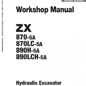 Hitachi Zx870-5a And 890h-5a Excavator Service Manual