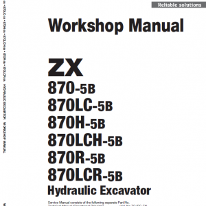 Hitachi Zx870-5b Excavator Service Manual