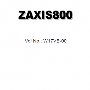 Hitachi Zx800 Zaxis Excavator Service Manual