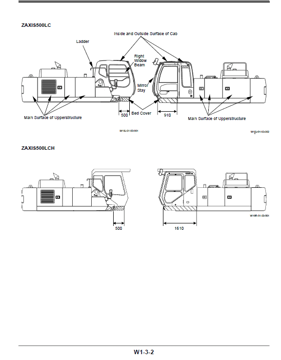 Hitachi Zx500lc And Zx500lch Excavator Service Manual