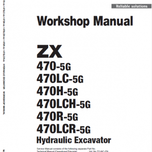 Hitachi Zx470-5g Excavator Service Manual