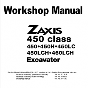 Hitachi Zx450 Class And Zx460lch Zaxis Excavator Manual