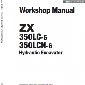 Hitachi Zx350lc-6 And Zx350lcn-6 Zaxis Excavator Manual