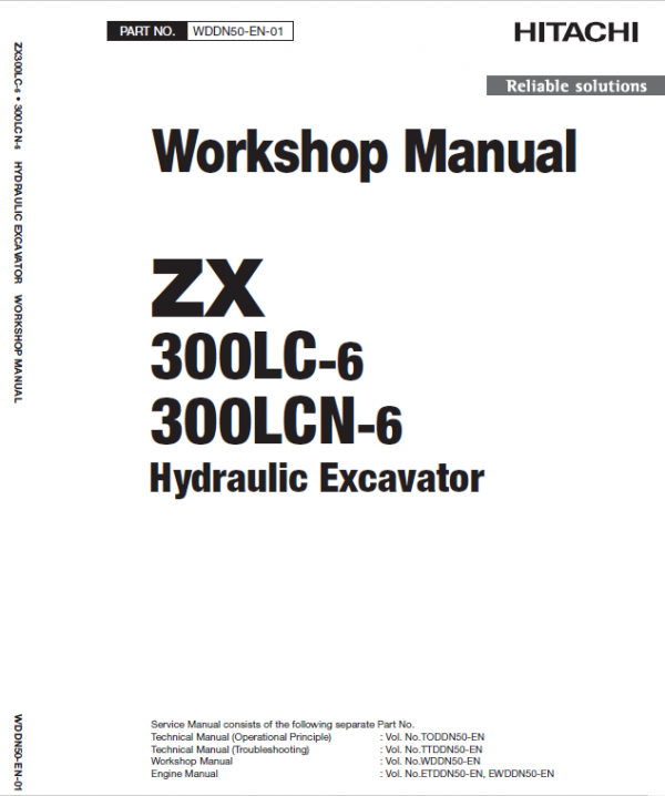 Hitachi Zx330lc-6 And Zx300lcn-6 Zaxis Excavator Manual