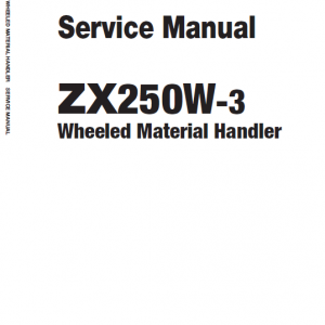 Hitachi Zaxis Zx250w-3 Excavator Manual