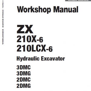 Hitachi Zx210x-6 And Zx210lcx-6 Zaxis Excavator Manual