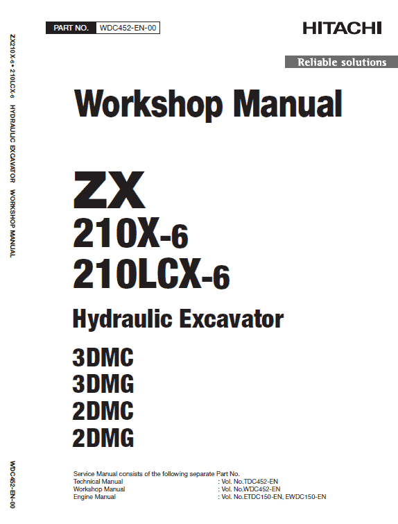 Hitachi Zx210x-6 And Zx210lcx-6 Zaxis Excavator Manual