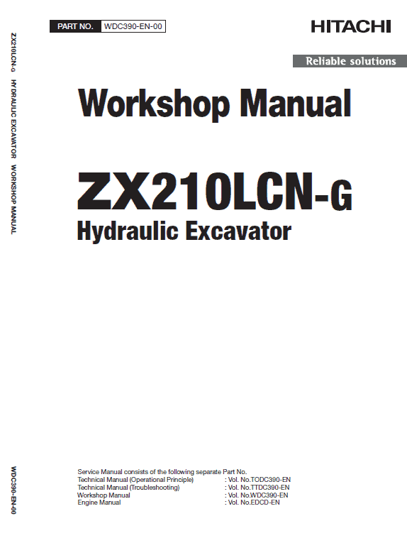 Hitachi Zx210lcn-g Zaxis Excavator Manual