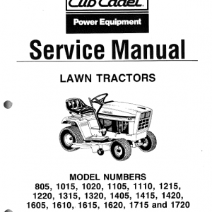 Cub Cadet 1220, 1315, 1320, 1405, 1415, 1420 Tractor Service Manual