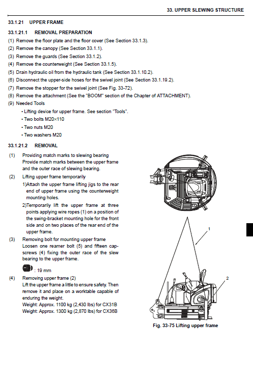 Case Cx31b And Cx36b Excavator Service Manual