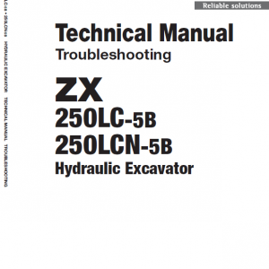 Hitachi Zx250lc-5b And Zx250lcn-5b Zaxis Excavator Manual