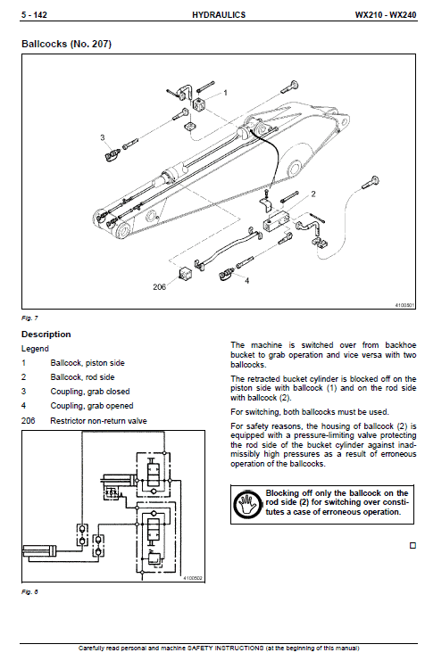 Case Wx210 And Wx240 Excavator Service Manual