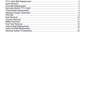 Cub Cadet Rzt Series (2004-2005) Service Manual