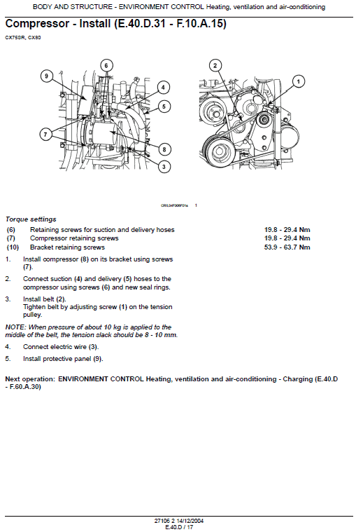 Case Cx75sr And Cx80 Excavator Service Manual