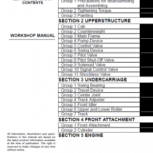 Hitachi Zx800 Zaxis Excavator Service Manual