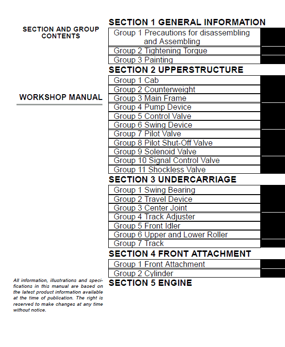 Hitachi Zx800 Zaxis Excavator Service Manual