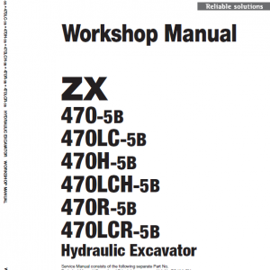 Hitachi Zx470-5b, Zx470lch-5b And Zx520lch-5b Excavator Manual