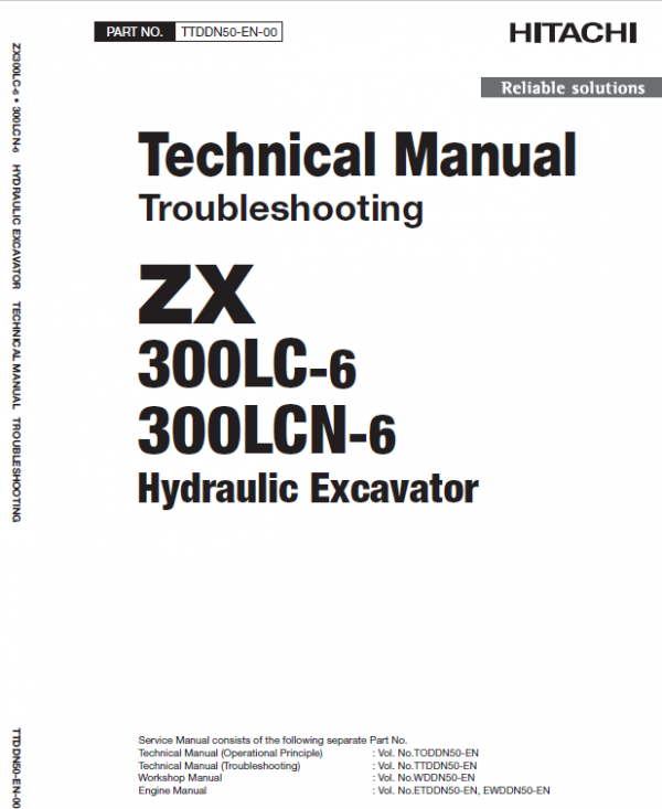 Hitachi Zx330lc-6 And Zx300lcn-6 Zaxis Excavator Manual