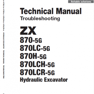 Hitachi Zx870-5g Excavator Service Manual