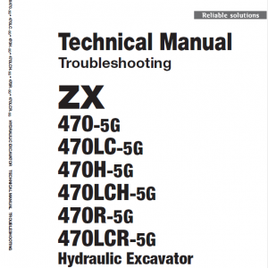 Hitachi Zx470-5g Excavator Service Manual