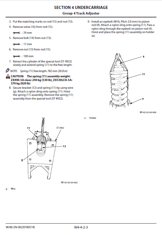 Hitachi Zx470-5a, Zx490lch-5a And Zx530lch-5a Excavator Manual