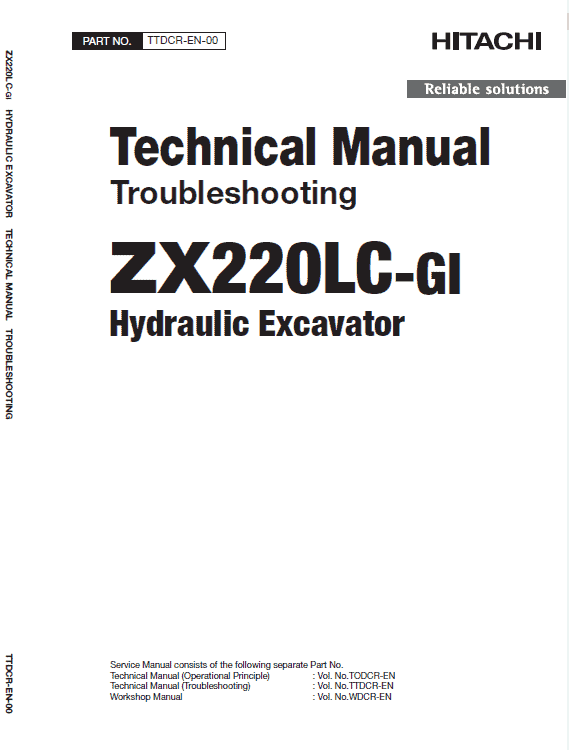 Hitachi Zx220lc-gi Zaxis Excavator Manual