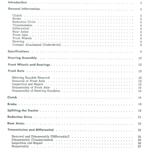 Cub Cadet 70 And 100 Tractor Service Manual