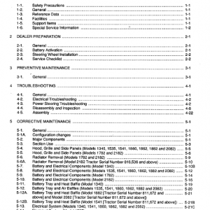 Cub Cadet 1340, 1535, 1541 And 1782 Service Manual