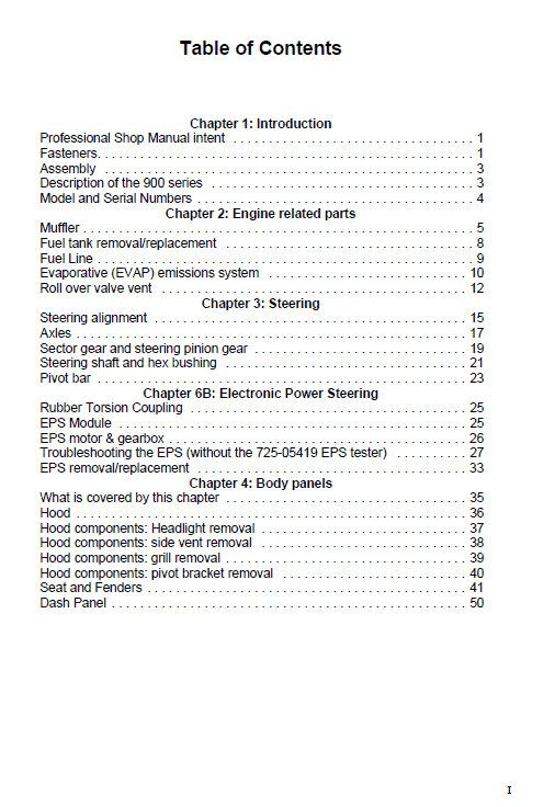 Cub Cadet Ltx Series Tractors Service Manual