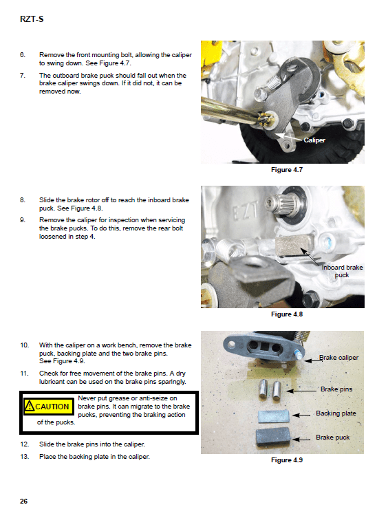 Cub Cadet Rzt S Series (2012 And After) Service Manual