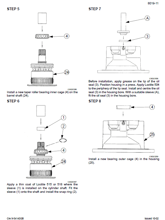 Case Cx460 Excavator Service Manual