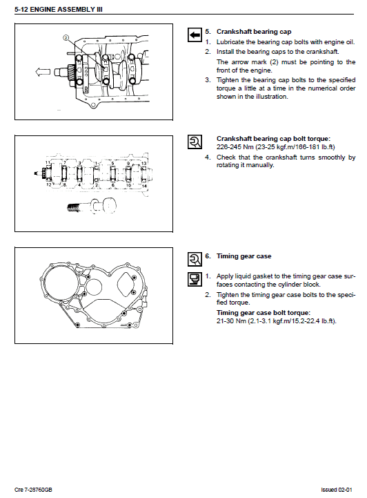 Isuzu Aa-4bg1t, Aa-6bg1, Bb-4bg1t And Bb-6bg1t Engines Service Manual