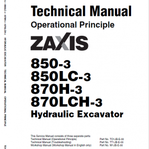 Hitachi Zx850-3 And Zx870h-3 Excavator Service Manual