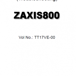 Hitachi Zx800 Zaxis Excavator Service Manual