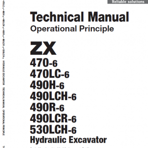 Hitachi Zx470-6, Zx490lch-6 And Zx530lch-6 Excavator Manual