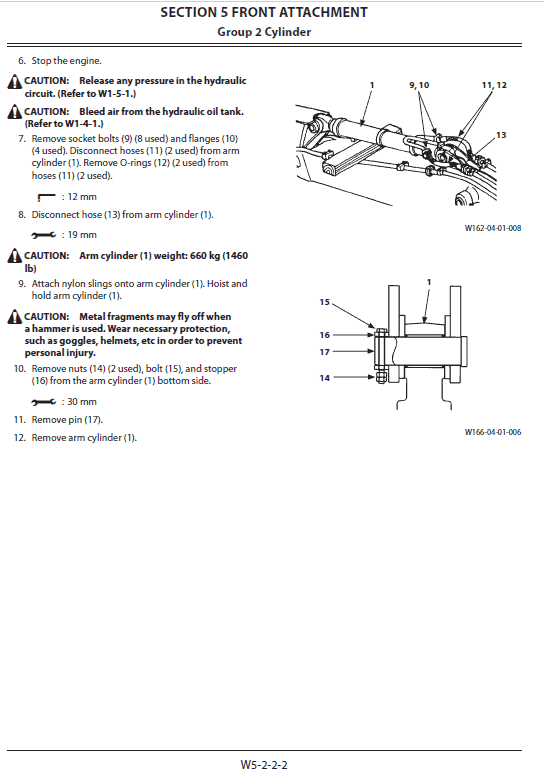 Hitachi Zx470-5b, Zx470lch-5b And Zx520lch-5b Excavator Manual