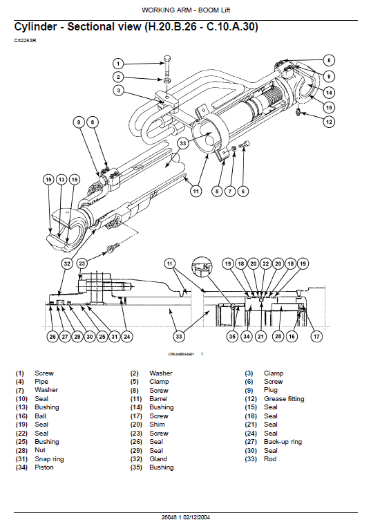 Case Cx225sr Excavator Service Manual