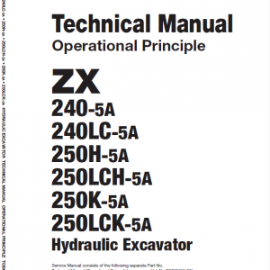 Hitachi Zx240-5a, Zx240lc-5a And Zx250lch-5a Excavator Manual