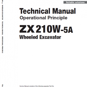 Hitachi Zx210w-5a Zaxis Excavator Manual