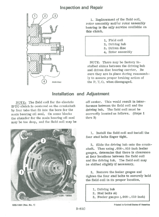 Cub Cadet 86, 108, 109, 128, 129, 149, 169 Tractor Service Manual