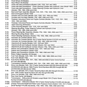 Cub Cadet 1340, 1535, 1541 And 1782 Service Manual