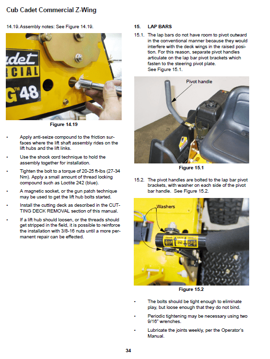 Cub Cadet Z-wing Series Service Manual