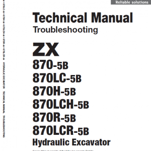 Hitachi Zx870-5b Excavator Service Manual