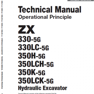 Hitachi Zx330-5g, Zx330lc-5g And Zx350lch-5g Zaxis Excavator Manual