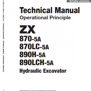 Hitachi Zx870-5a And 890h-5a Excavator Service Manual