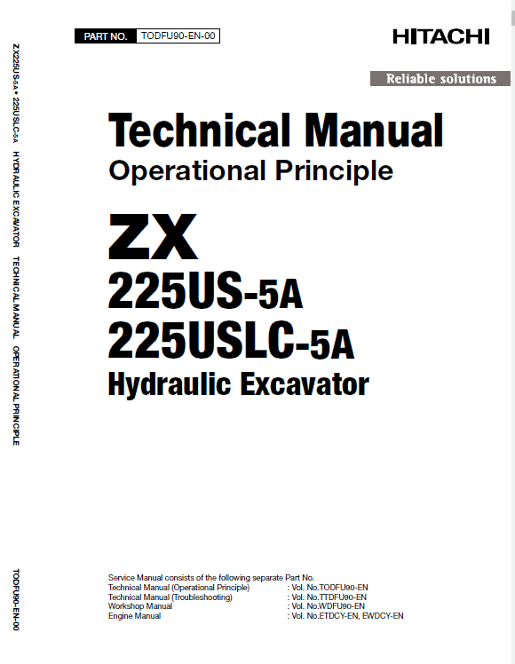 Hitachi Zx225us-5a And Zx225uslc-5a Zaxis Excavator Manual