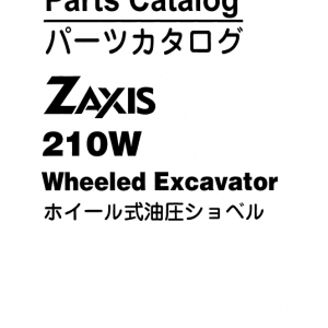 Hitachi Zx210w Zaxis Excavator Manual